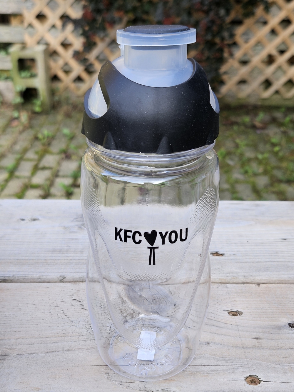 KFC You Black & Clear Sports Water Bottle with Flip Cap